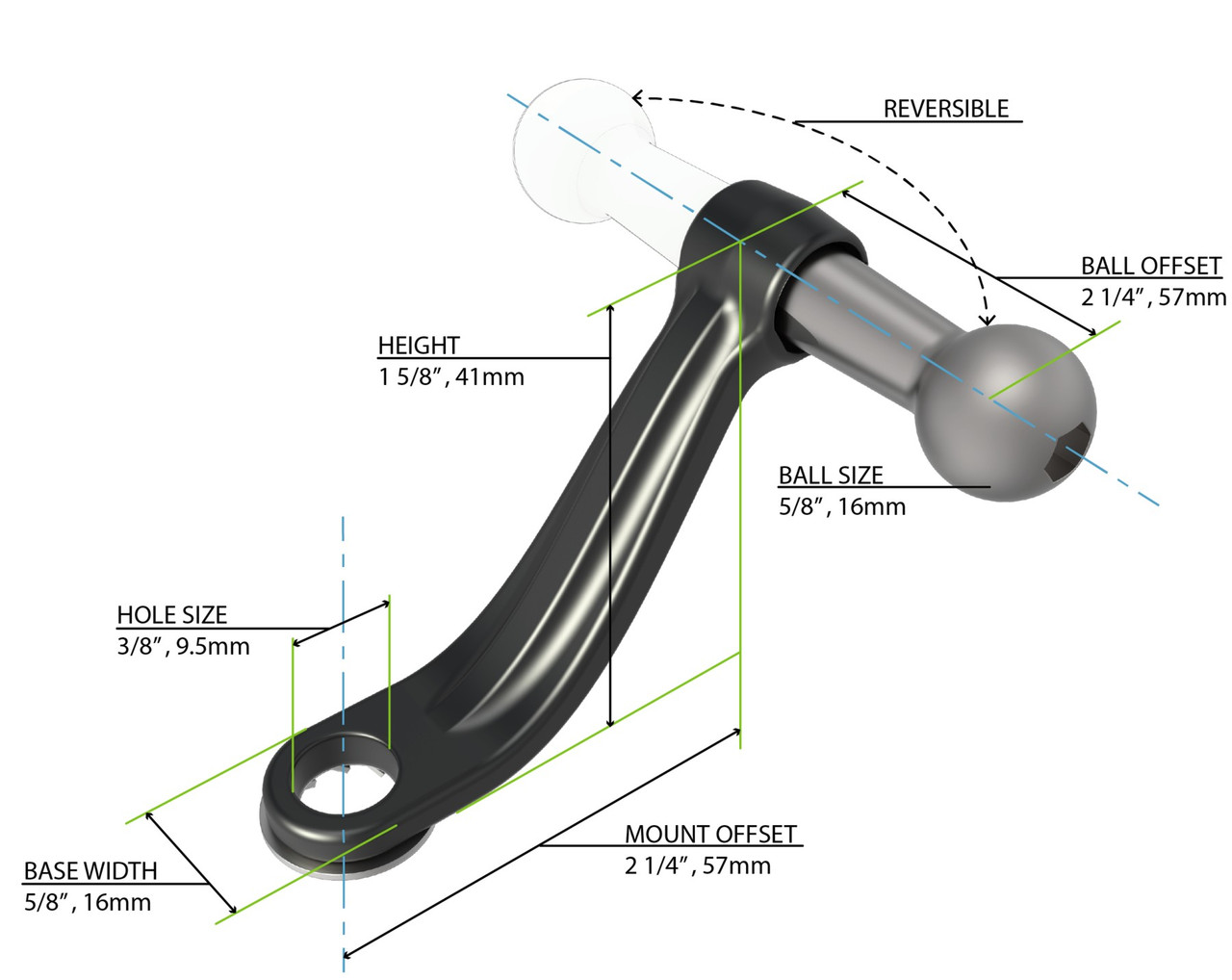 Ciro Ball Mirror Mount MotoMummy MotoMummy